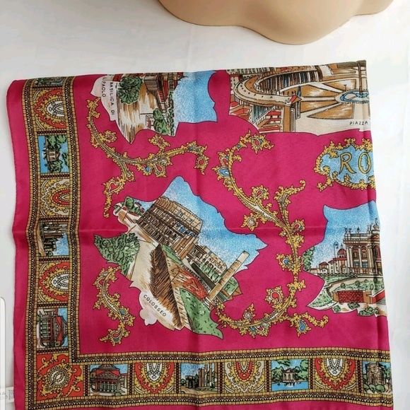 Italy vintage authentic souvenir Rome 31'"X31" - Picture 5 of 5